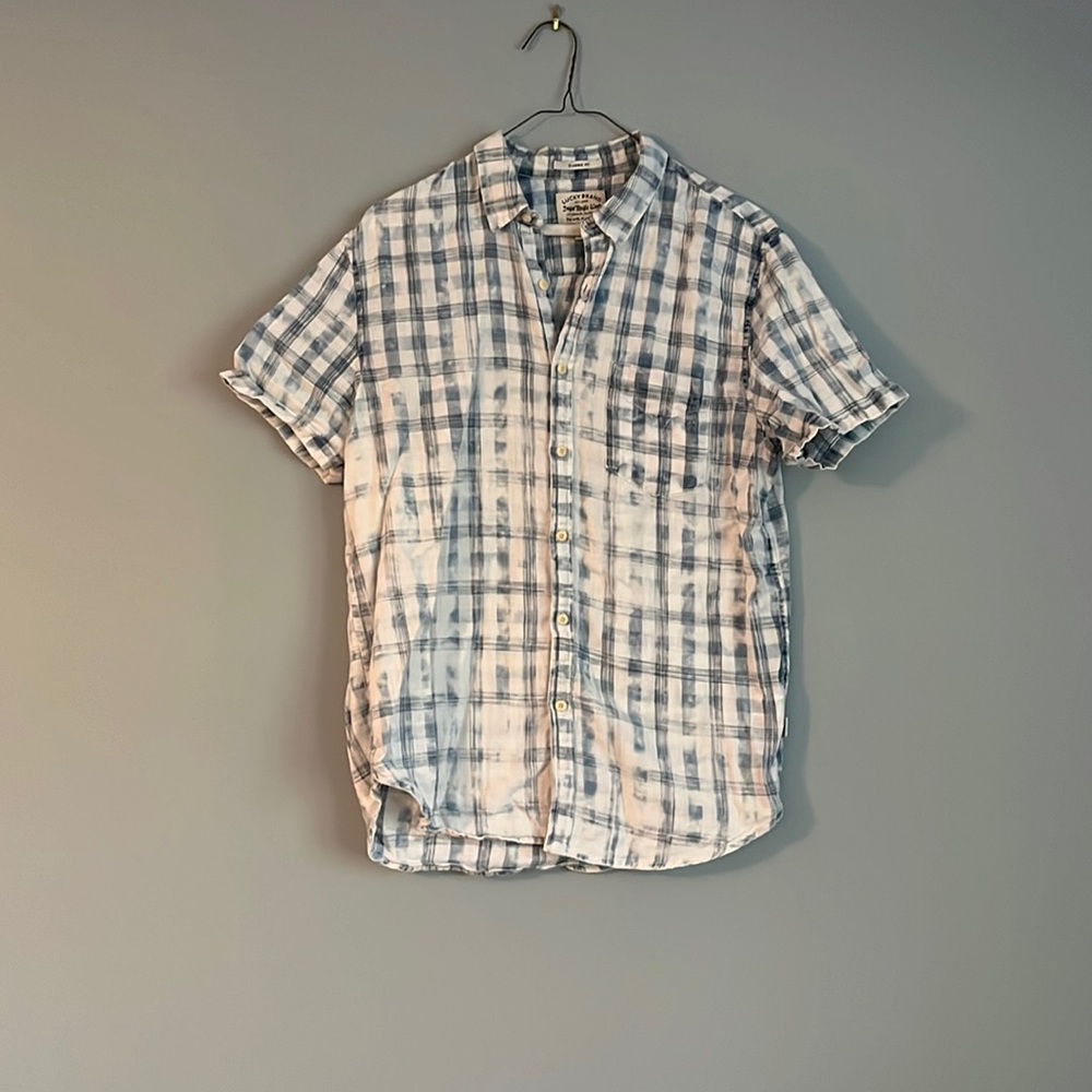 Lucky Brand classic fit button front Sugar Magic Wash shirt